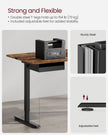 Electric Standing Desk – Particle Board – Rustic Brown and Black – Height Adjustable with Memory Function