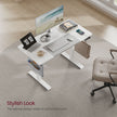 Electric Standing Desk – Metal and Wood – Natural Finish – Height Adjustable with Memory Function and Storage Solutions