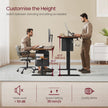 Electric Standing Desk – Metal and Wood – Natural Finish – Height Adjustable with Memory Function and Storage Solutions