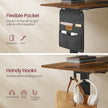 Electric Standing Desk – Metal and Wood – Natural Finish – Height Adjustable with Memory Function and Storage Solutions