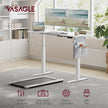 Height Adjustable Electric Standing Desk – Particle Board – Matte White and Dove Grey – Memory Function with 3 Heights, Storage Pocket and Hooks