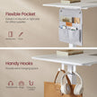 Height Adjustable Electric Standing Desk – Particle Board – Matte White and Dove Grey – Memory Function with 3 Heights, Storage Pocket and Hooks