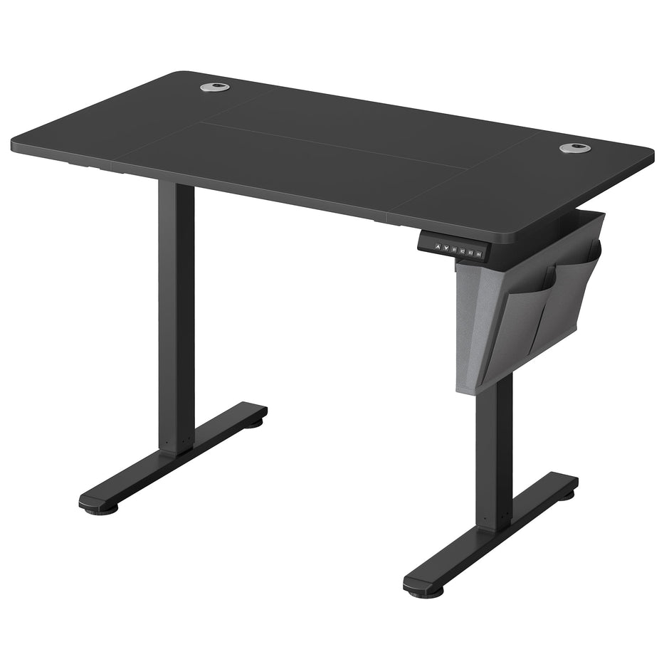 Height Adjustable Desk – Particleboard – Cloud White – Electric with 4 Memory Heights and Storage Pocket