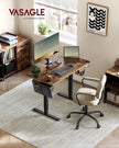 Height Adjustable Desk – Particleboard – Cloud White – Electric with 4 Memory Heights and Storage Pocket