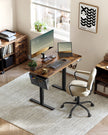 Height Adjustable Desk – Particleboard – Cloud White – Electric with 4 Memory Heights and Storage Pocket