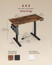Height Adjustable Desk – Particleboard – Cloud White – Electric with 4 Memory Heights and Storage Pocket