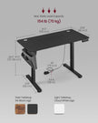 Height Adjustable Desk – Electric – Cloud White – 4 Memory Height Settings, Storage Pocket