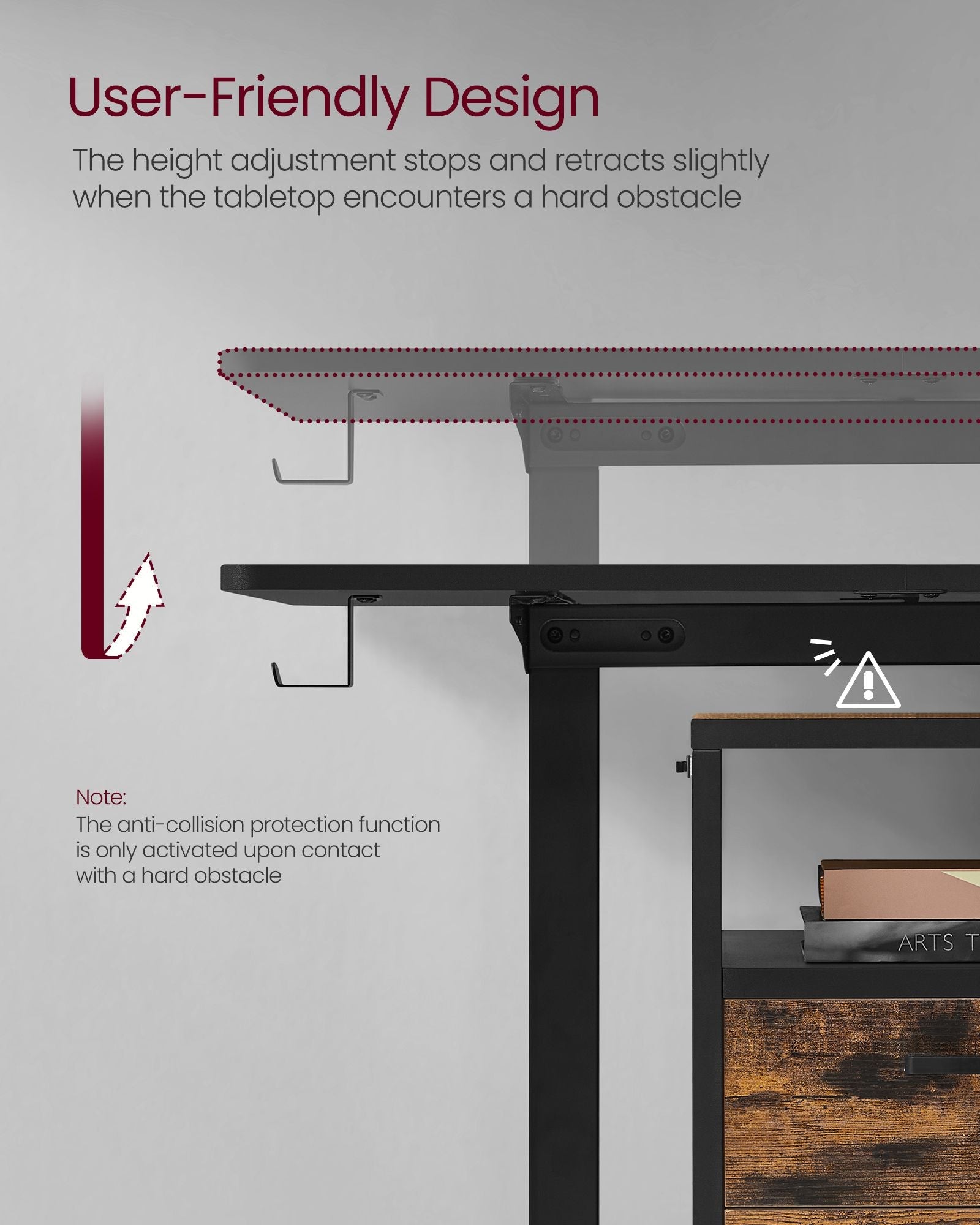 Height Adjustable Desk – Electric – Cloud White – 4 Memory Height Settings, Storage Pocket