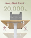 Electric Standing Desk – Metal and Wood – Cloud White – Height Adjustable with 4 Memory Heights and Storage Pocket