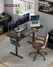Height Adjustable Desk – Engineered Wood – Cloud White – Electric with 4 Memory Heights and Storage Pocket
