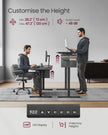Height Adjustable Desk – Engineered Wood – Cloud White – Electric with 4 Memory Heights and Storage Pocket
