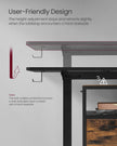 Height Adjustable Desk – Engineered Wood – Cloud White – Electric with 4 Memory Heights and Storage Pocket