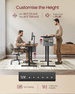 Height Adjustable Desk – Engineered Wood – Cloud White – Electric with 4 Memory Heights and Storage Pocket