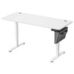 Height Adjustable Desk – Engineered Wood – Cloud White – Electric with 4 Memory Heights and Storage Pocket
