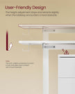 Height Adjustable Desk – Engineered Wood – Cloud White – Electric with 4 Memory Heights and Storage Pocket