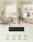 Electric Standing Desk – Metal and Wood – Cloud White – Height Adjustable with 4 Memory Heights and Storage Pocket