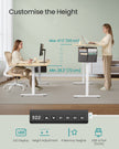 Electric Standing Desk – Engineered Wood – Cloud White – Height Adjustable with 4 Memory Settings