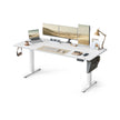 Electric Standing Desk – Wood – Cloud White – Height Adjustable with 4 Memory Heights and Storage Pocket