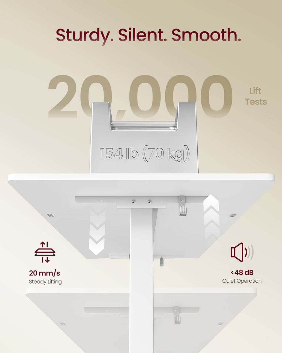 Electric Standing Desk – Wood – Rustic Brown – Height Adjustable with Built-in Drawer and Monitor Stand