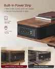 Electric Standing Desk – Wood – Black – Adjustable Height with Built-In Power Strip, Monitor Stand, Memory Function, and Storage Drawers