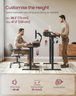 Electric Standing Desk – Wood – Black – Adjustable Height with Built-In Power Strip, Monitor Stand, Memory Function, and Storage Drawers