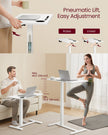 Overbed Table – Wood – Cloud White – Adjustable Height with Wheels and Device Slots