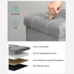 Storage Ottoman – Linen-Look Fabric – Light Grey – 80L Capacity, 300 kg Weight Limit