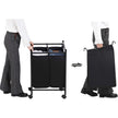 Laundry Hamper – Fabric – Grey – Rolling with 2 Removable Sorter Bags