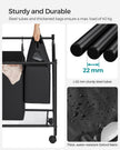 Laundry Sorter Trolley – Fabric – Black – Sturdy Design with 4 Removable 35L Bags