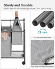 Rolling Laundry Sorter – Fabric – Black – Includes 4 Removable Bags