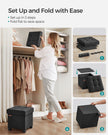 Foldable Storage Ottoman – Fabric – Ink Black – Weight Capacity 300 kg