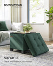 Foldable Storage Ottoman – Fabric – Retro Green – Compact Design with Weight Capacity of 300 kg