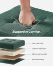 Foldable Storage Ottoman – Fabric – Retro Green – Compact Design with Weight Capacity of 300 kg