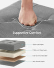 Foldable Storage Ottoman – Fabric – Dove Grey – Compact Foot Rest with High Load Capacity