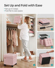 Foldable Storage Ottoman – Fabric – Jelly Pink – Weight Capacity 300 kg