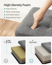 Foldable Storage Ottoman Bench – Fabric – Dark Grey – Versatile Footrest with Storage