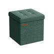 Storage Ottoman – Fabric – Retro Green – Foldable Design