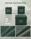 Storage Ottoman – Fabric – Retro Green – Foldable Design