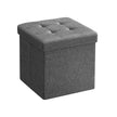Storage Ottoman – Fabric – Dark Grey – Versatile Footrest and Storage Solution