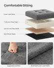 Set of 2 Foldable Storage Ottomans – Fabric – Dark Grey – Multi-Functional Footrest and Storage Solution 30 x 30 x 30 cm