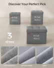 Foldable Storage Ottoman – Fabric – Light Grey – Multifunctional Design for Living Room and Bedroom