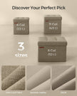 Foldable Storage Ottoman – Fabric – Camel Brown – Multi-functional Bench and Footrest