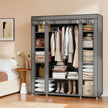Portable Closet – Fabric – Navy Blue – Clothes Storage Organizer with Rail