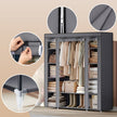 Portable Closet – Fabric – Navy Blue – Clothes Storage Organizer with Rail