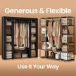 Portable Closet – Fabric – Navy Blue – Clothes Storage Organizer with Rail