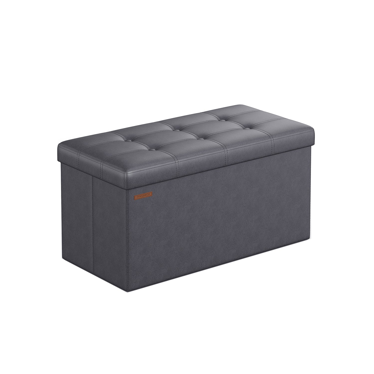 Foldable Ottoman – Fabric – Coffee Brown – Cube Storage with High Weight Capacity