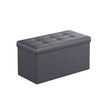 Foldable Ottoman – Fabric – Coffee Brown – Cube Storage with High Weight Capacity