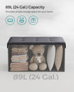 Foldable Ottoman – Fabric – Coffee Brown – Cube Storage with High Weight Capacity