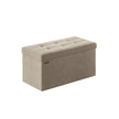 Foldable Storage Ottoman – Fabric – Camel Brown – Compact Design with High Load Capacity