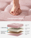 Foldable Storage Ottoman – Fabric – Jelly Pink – Compact Design with Storage